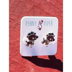 Penny & Piper Rudolph the Red Nosed Reindeer Earrings Christmas